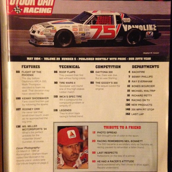 Stock Car Racing Magazine - May 1994 - Neil Bonnett On Cover - Picture 2 of 7